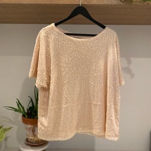 Sequin blush top
